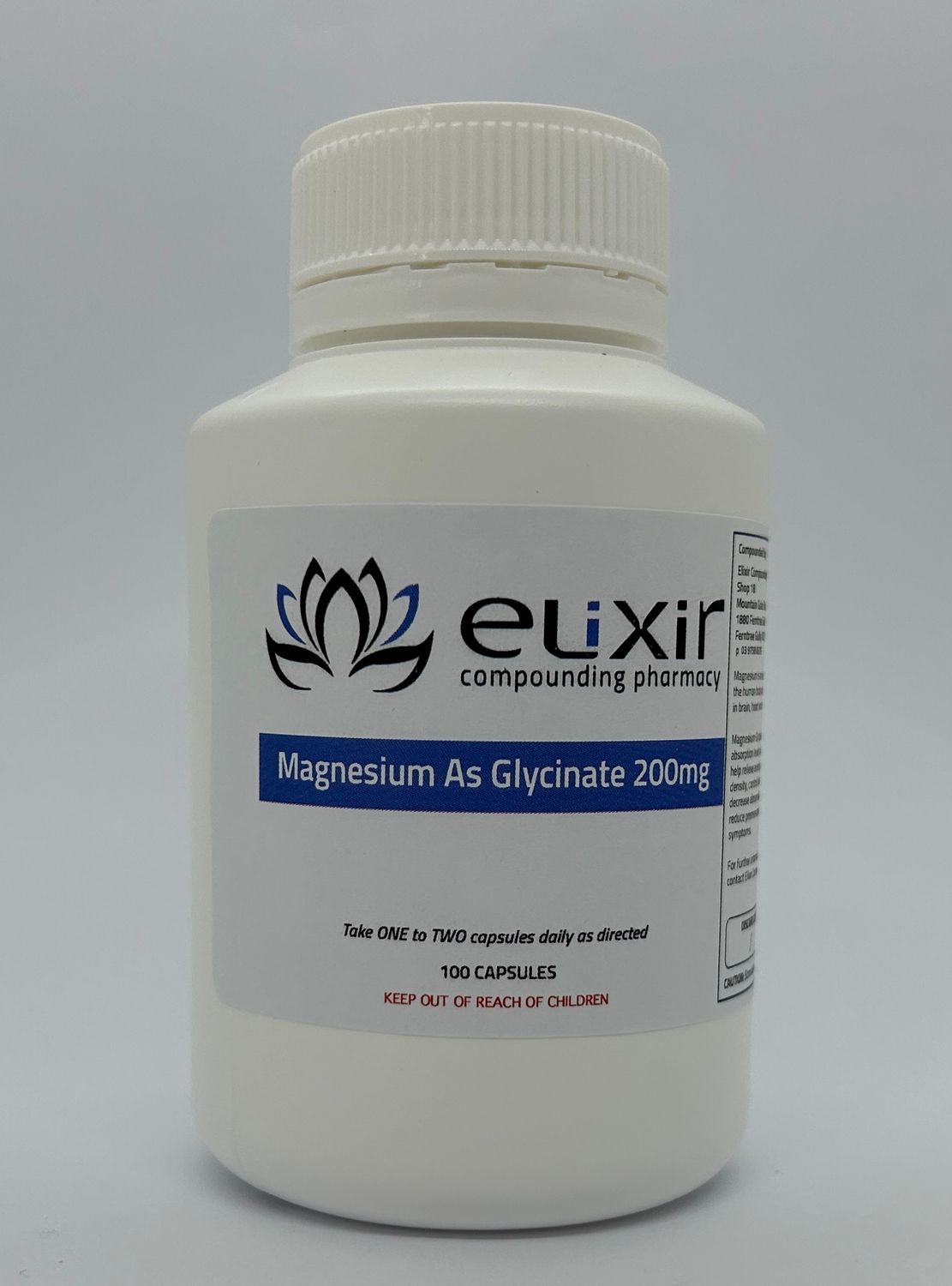 Magnesium 200mg (as Glycinate) 100 Capsules