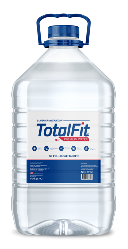 TOTALFIT Alkaline Premium Water case of 4 Bottles.  3L