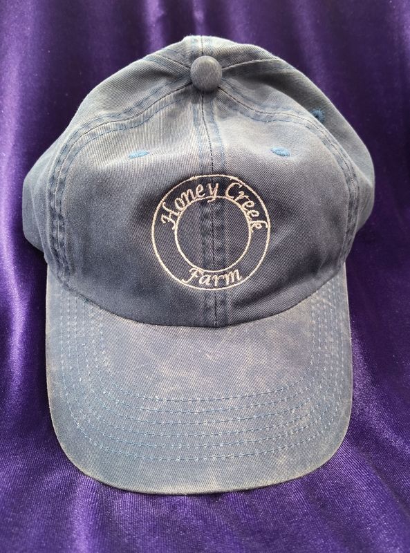 Blue Cotton Twill Hat with Logo