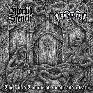 MORBID STENCH / NECROGOD The Bifid Tongue Of Doom and Death Split 7“EP
