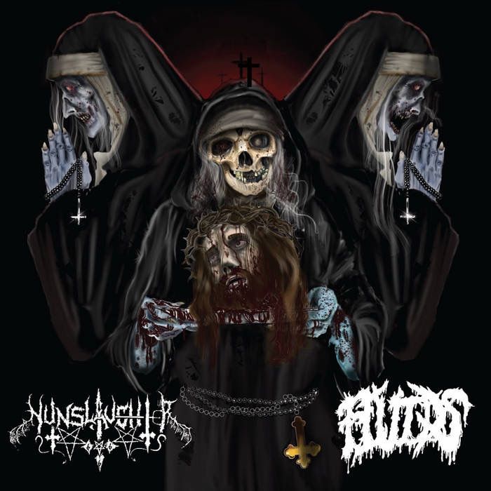 NUNSLAUGHTER / FLUIDS Split 7“EP