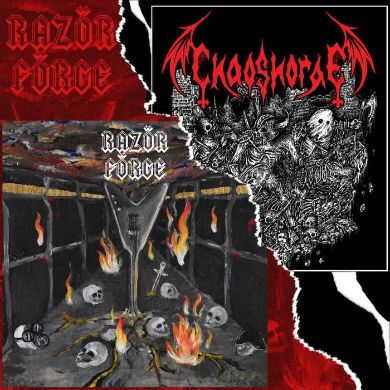 RAZÖR FORGE / CHAOSHORDE Split 7“ EP