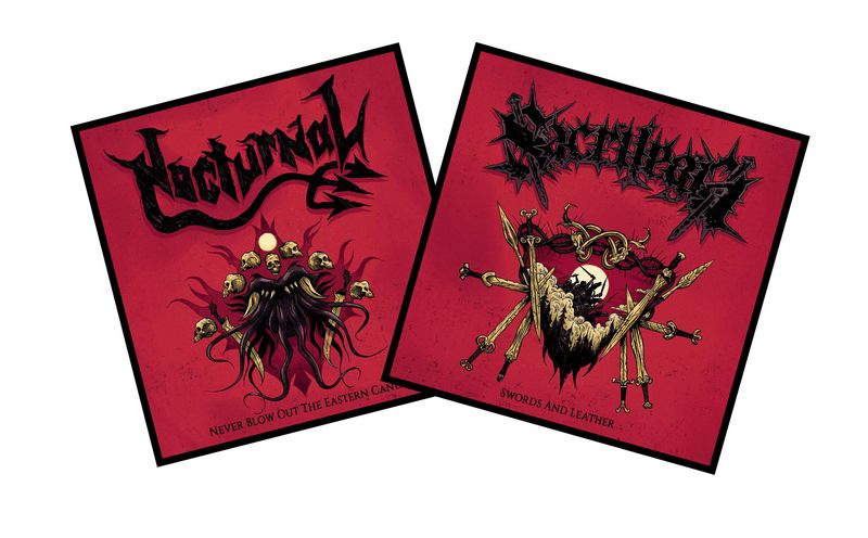 NOCTURNAL / SACRILEGIA - Never blow out the eastern candle / Swords and Leather Split 7"EP