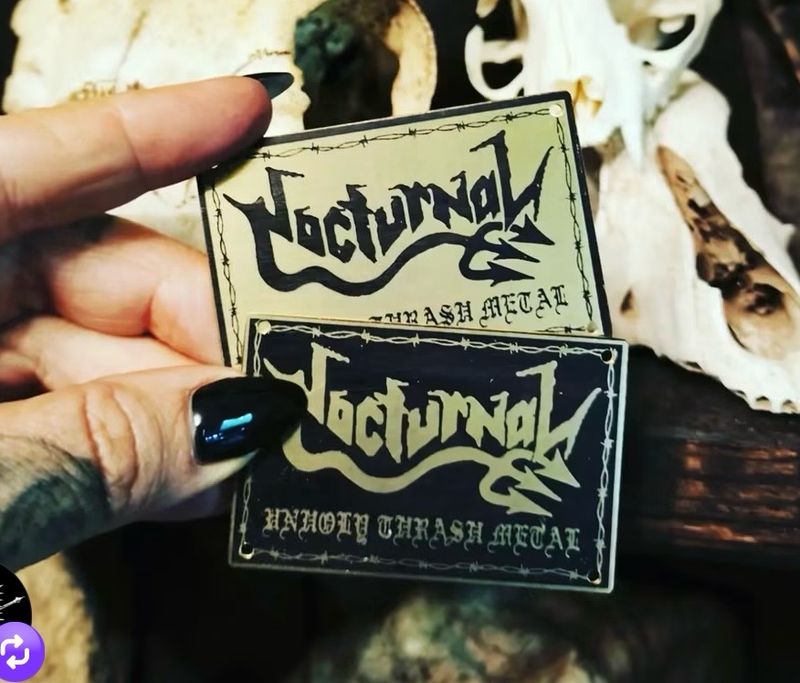 NOCTURNAL - Metal Patch (White)