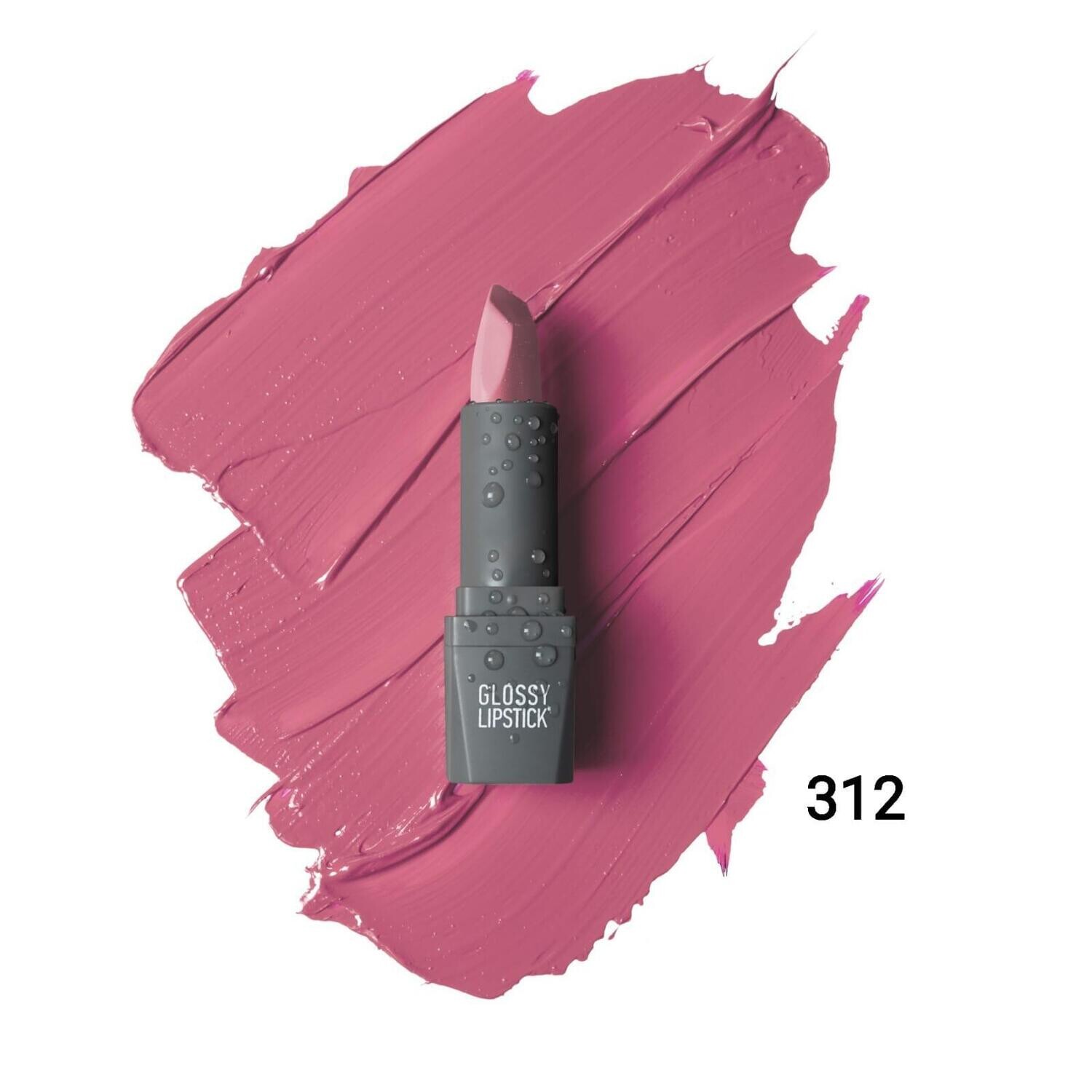 Glossy Lipstick – 312 – True Rose