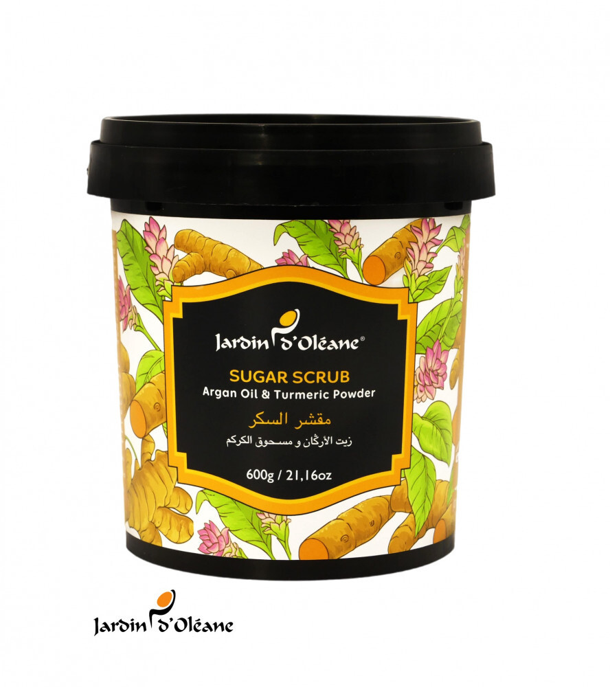 جاردن اوليان - مقشر السكر المغربي بزيت الأركان ومسحوق الكركم 600g