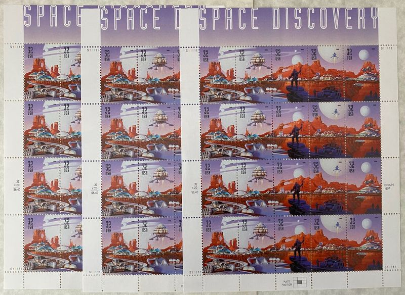 US Stamps 1997 to 2022 Space &amp; Air 35 Sheets 477 Stamps &amp; S/S