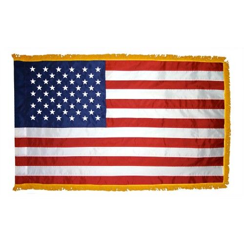 3x5 USA indoor nylong flag with fringe