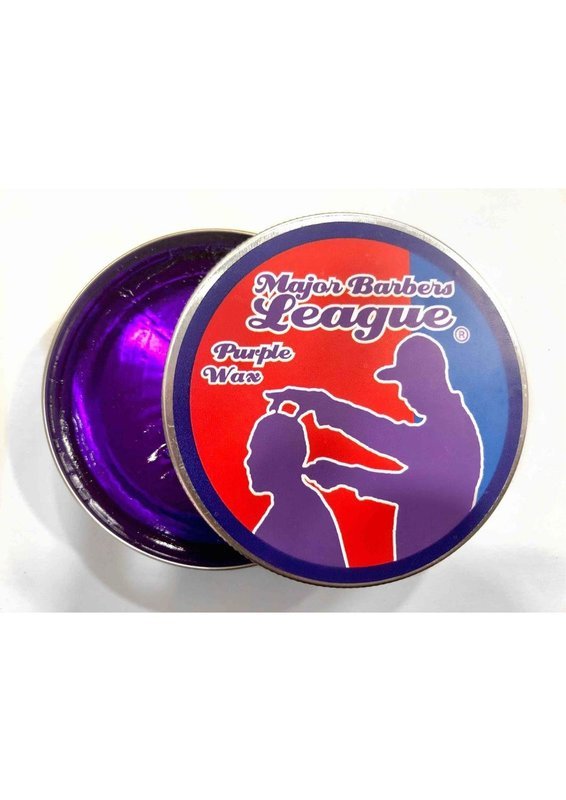 Major Barbers League Purple Wax 100g . Für alle Haartypen. Bietet für afrikanisches sowie europäisches Haar super halt ohne zu verkleben.
