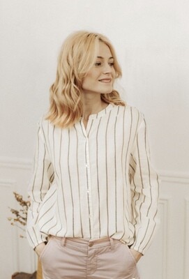 Chemise coton rayée lurex La Petite Etoile Chemise coton rayée lurex La Petite Etoile