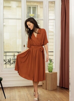 Robe portefeuille terracotta La Petite Etoile Robe portefeuille terracotta La Petite Etoile