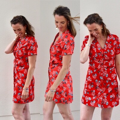 Robe courte imprimé japonisant La Petite Française Robe courte imprimé japonisant La Petite Française