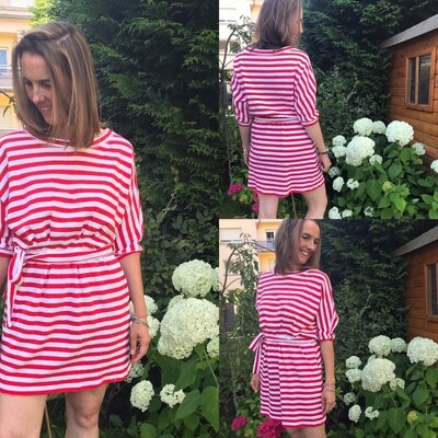 Robe courte éponge rayée Frnch Robe courte éponge rayée Frnch