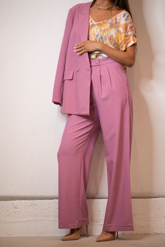 Pantalon taille haute mauve Pantalon taille haute mauve