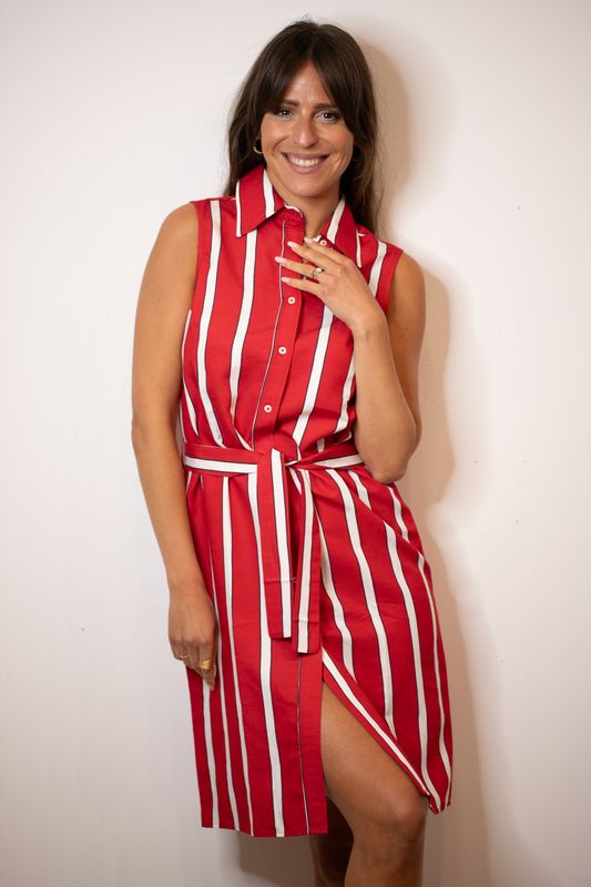 Robe chemise rayee