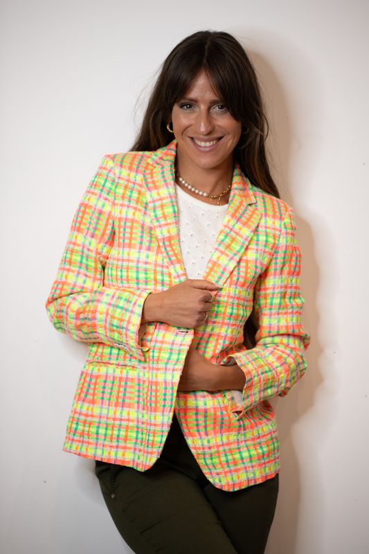 Veste à carreaux fluorescents Veste à carreaux fluorescents