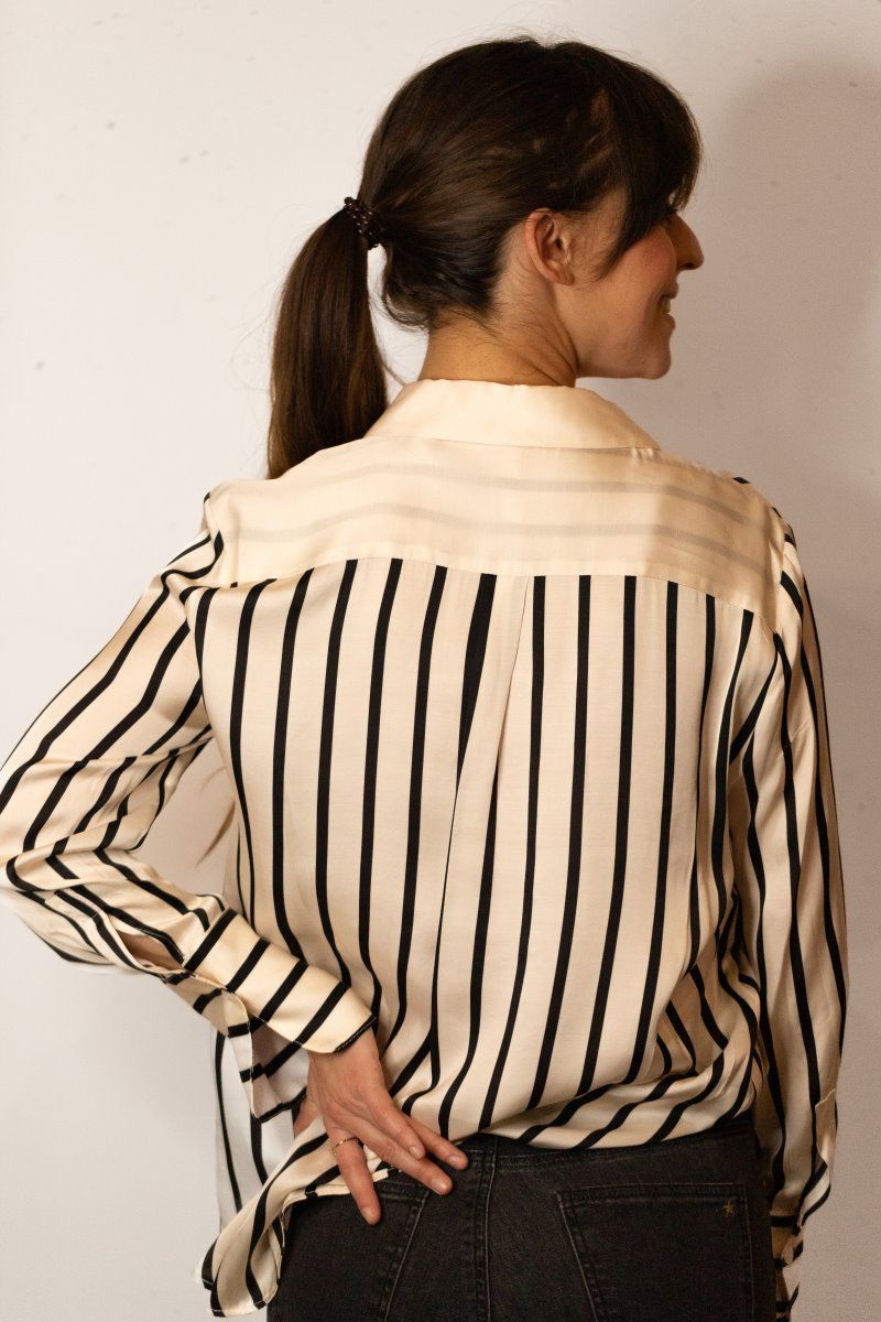 Chemises manches longues satinee