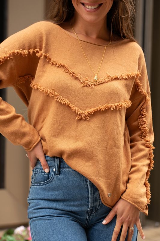 Pull manches longues franges Pull manches longues franges