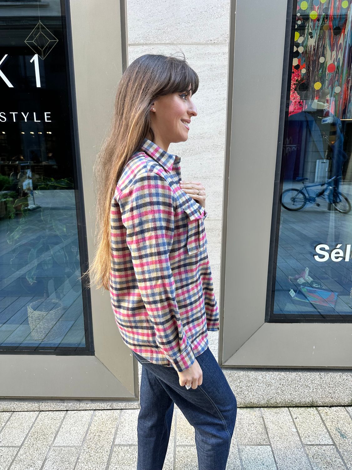 Chemise coton epais broderie dos