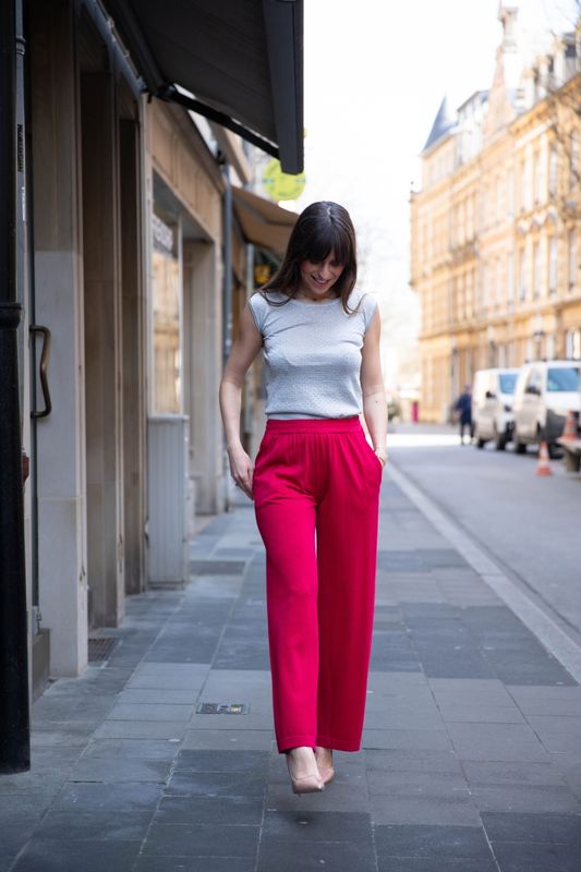 Pantalon fluide en maille