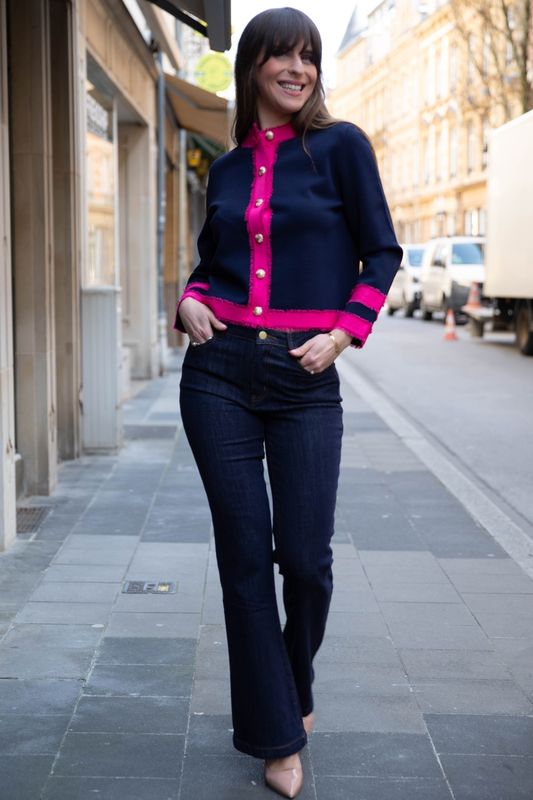 Jean brut coupe flare