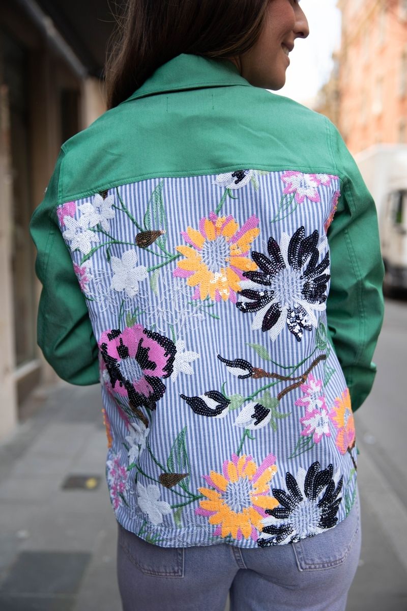 Veste brodée dos