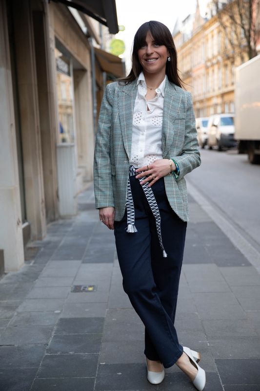 Veste blazer pied de poule