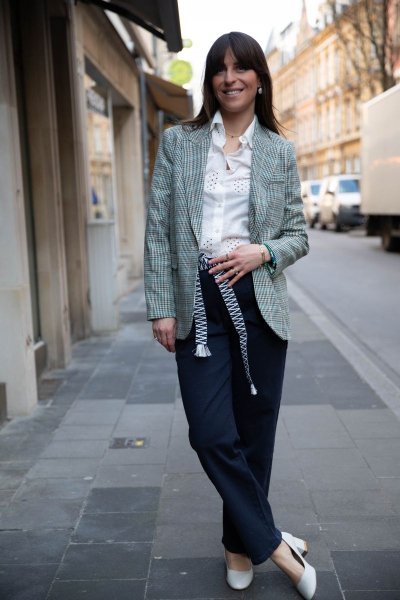 Veste blazer pied de poule