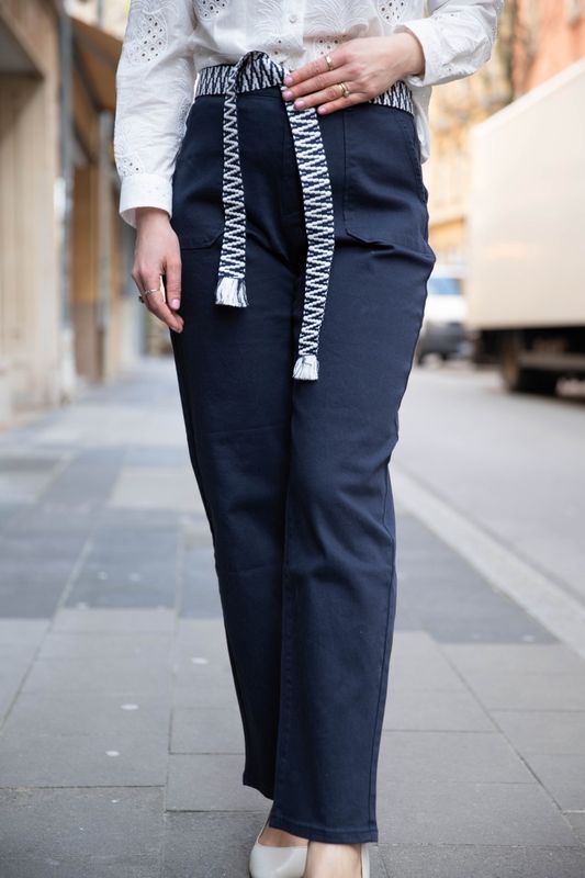 Pantalon droit coton épais