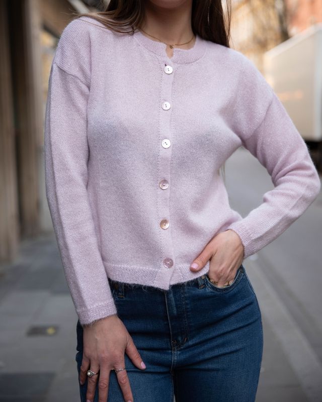 Cardigan boutonné lurex