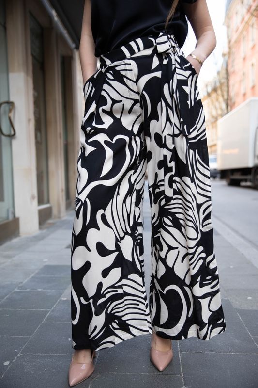 Pantalon fluide imprimé fleuri