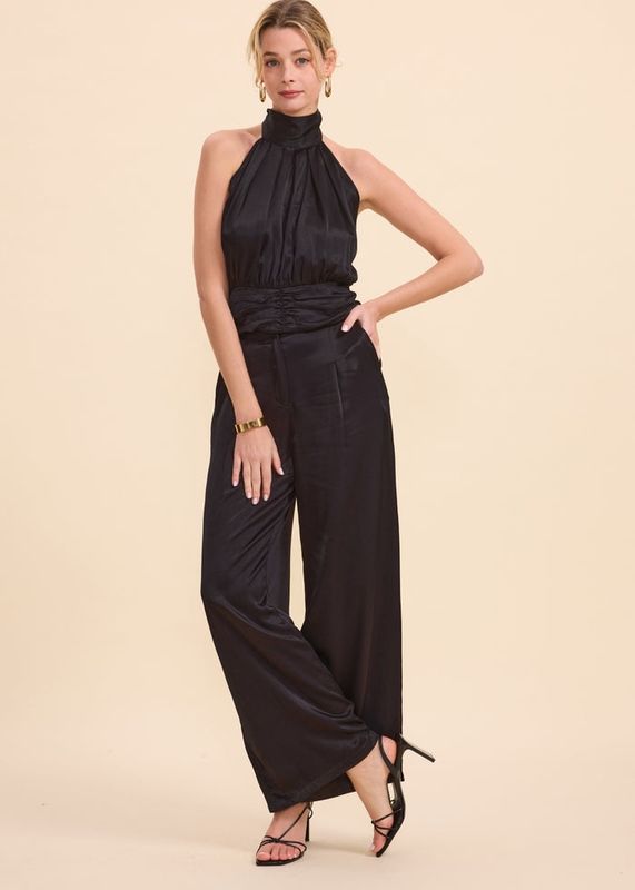 Pantalon fluide satiné