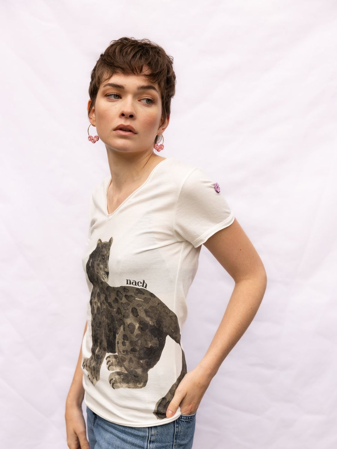 T-shirt imprimé jaguar