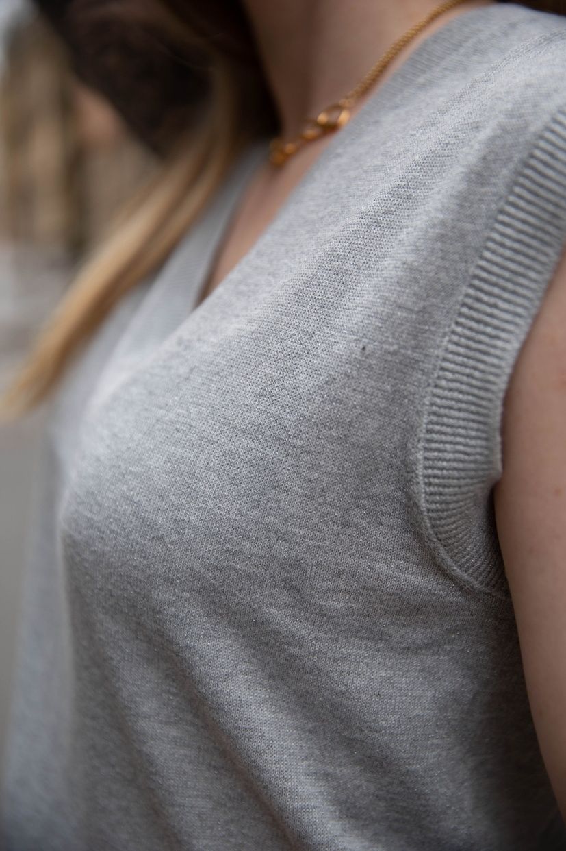 Pull fin sans manches