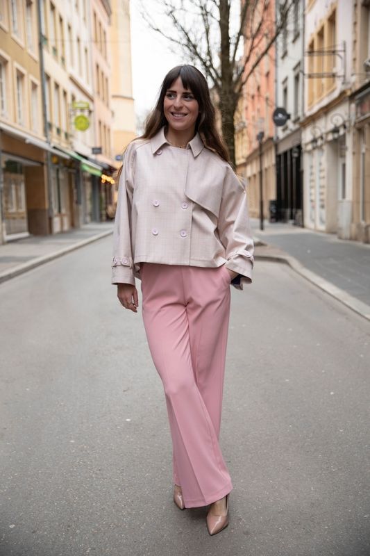 Pantalon fluide rose