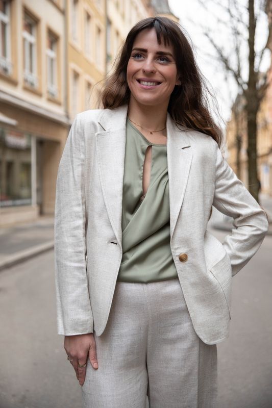 Veste en lin irisé