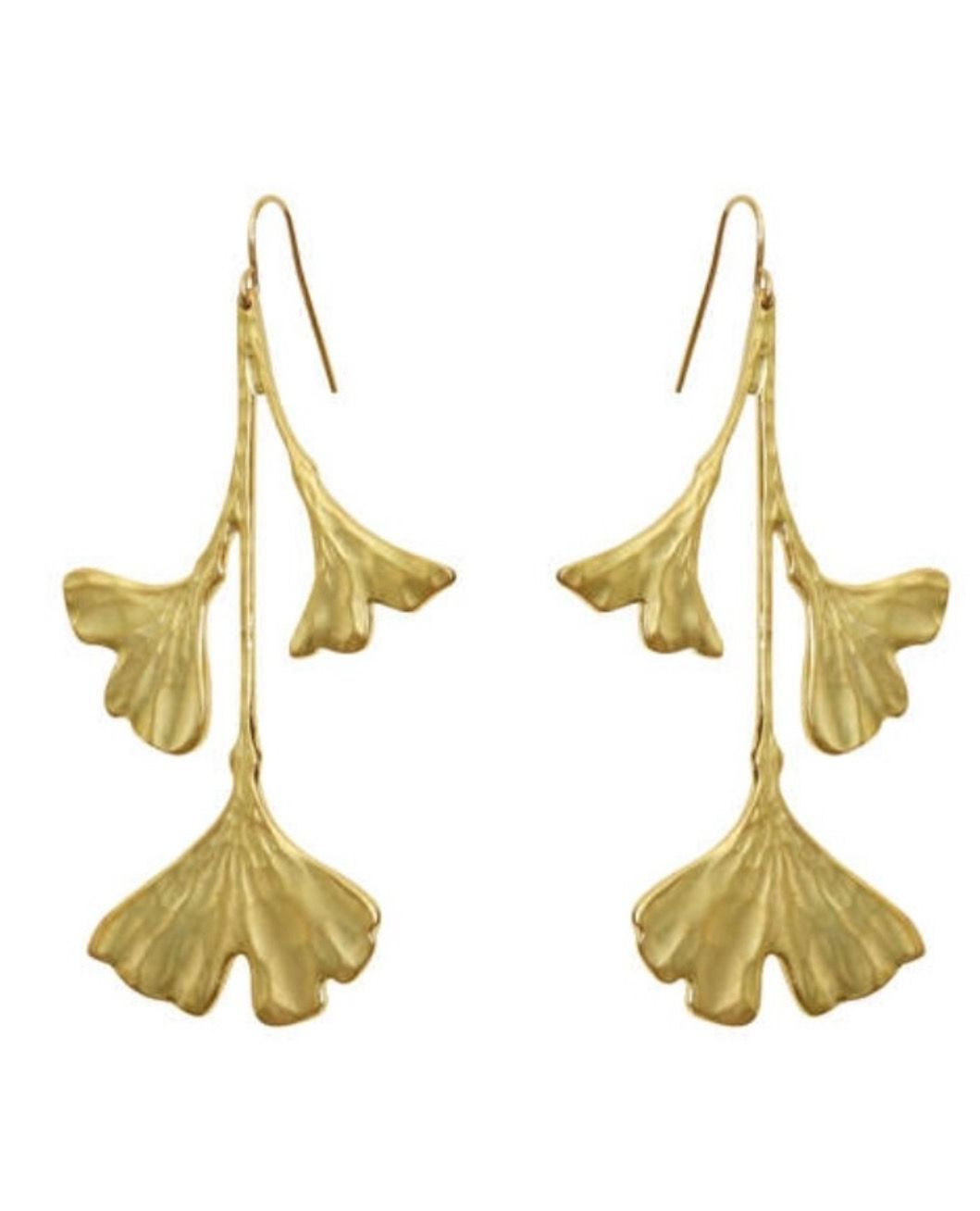Boucles d’oreille feuille ginkgo