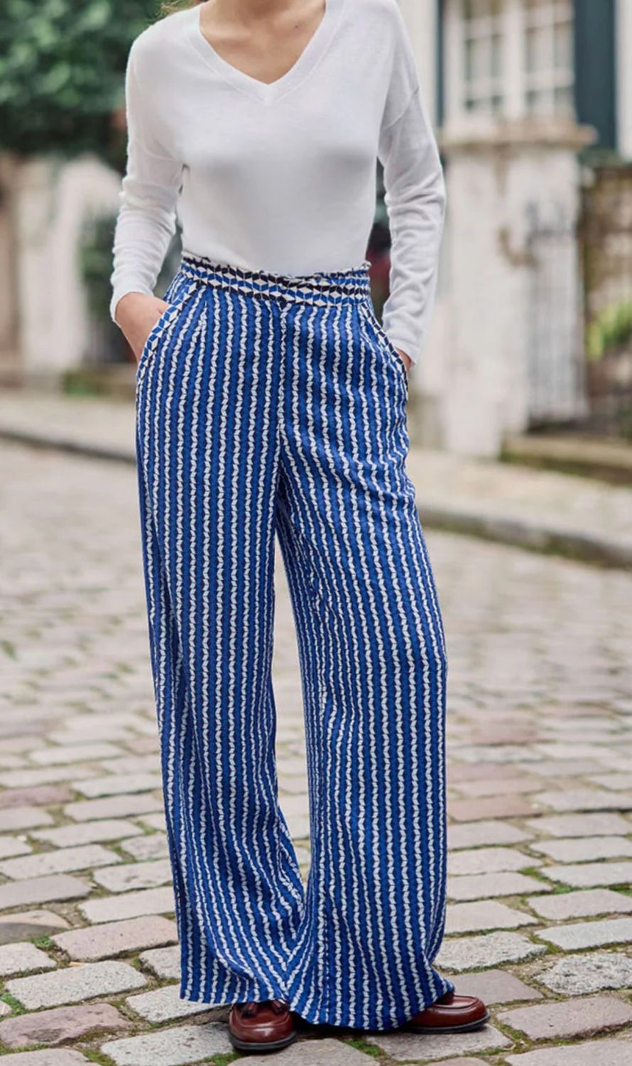 Pantalon imprimé géométrique