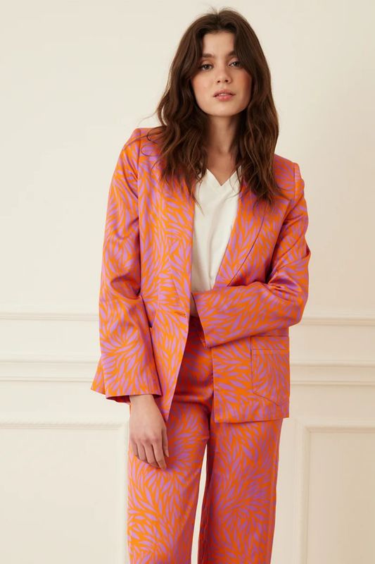 Veste de blazer imprimé fleuri Veste de blazer imprimé fleuri