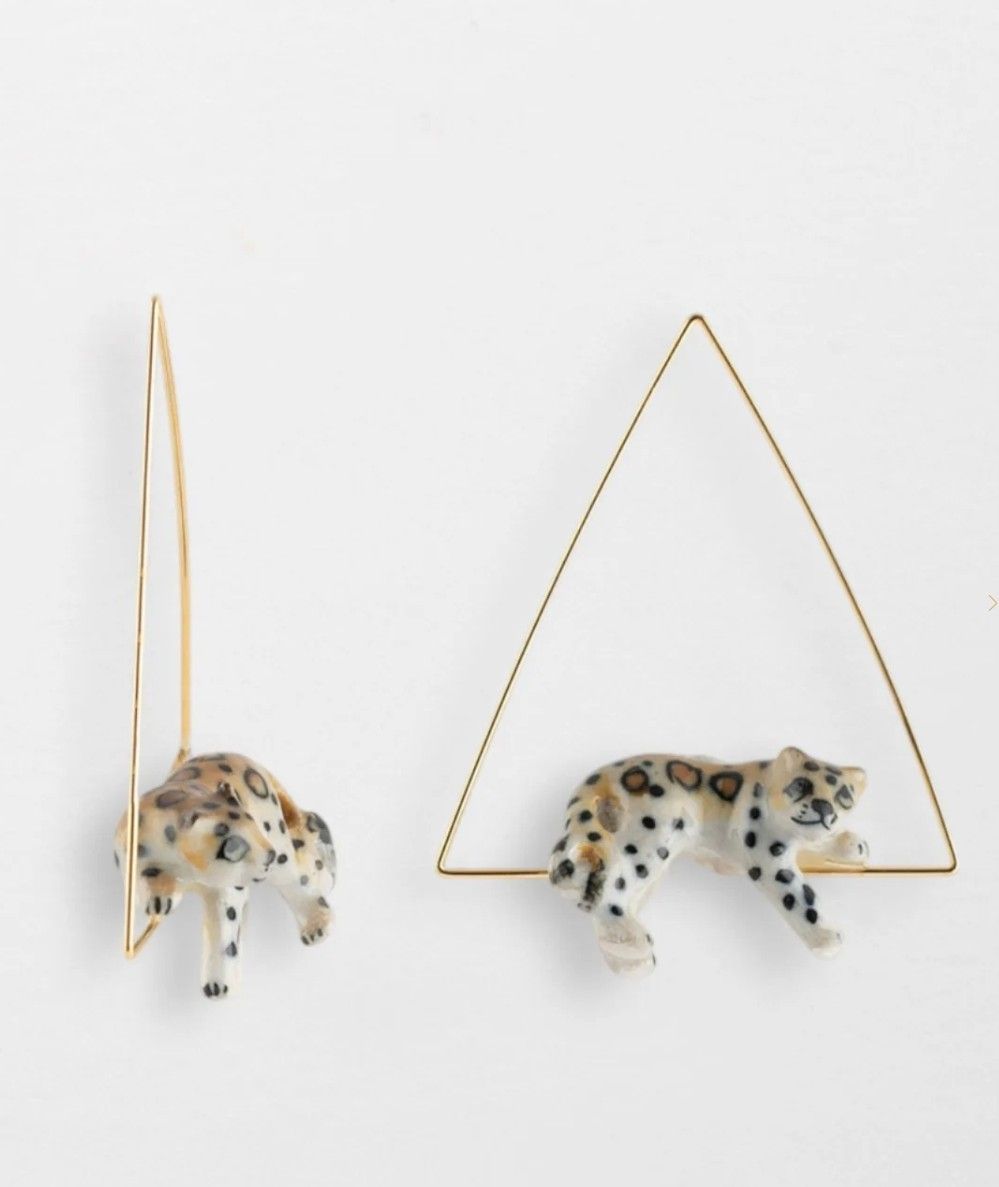 Creoles triangulaire leopard
