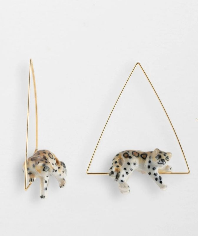 Creoles triangulaire leopard