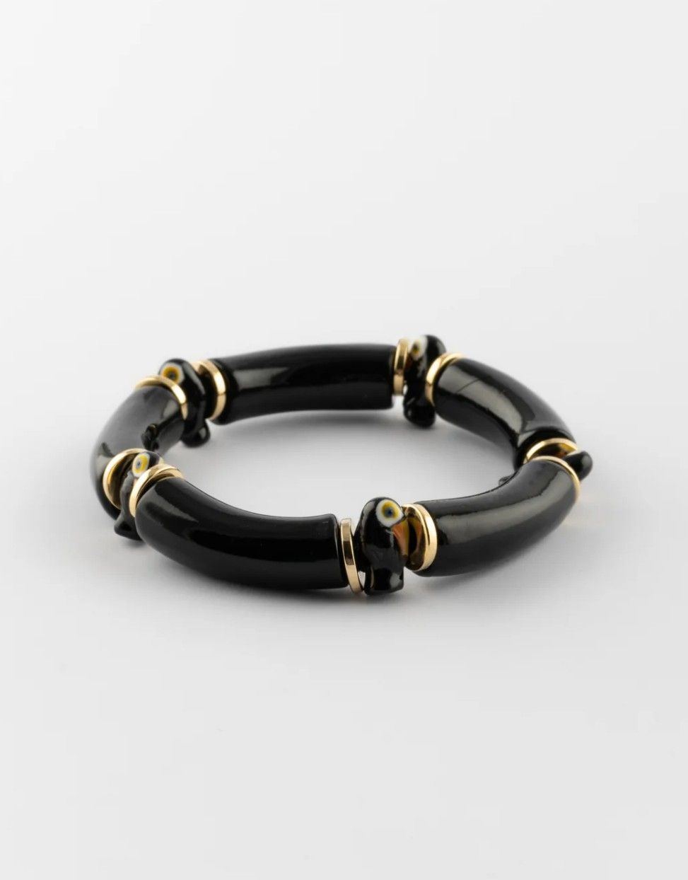 Bracelet perles noires toucan