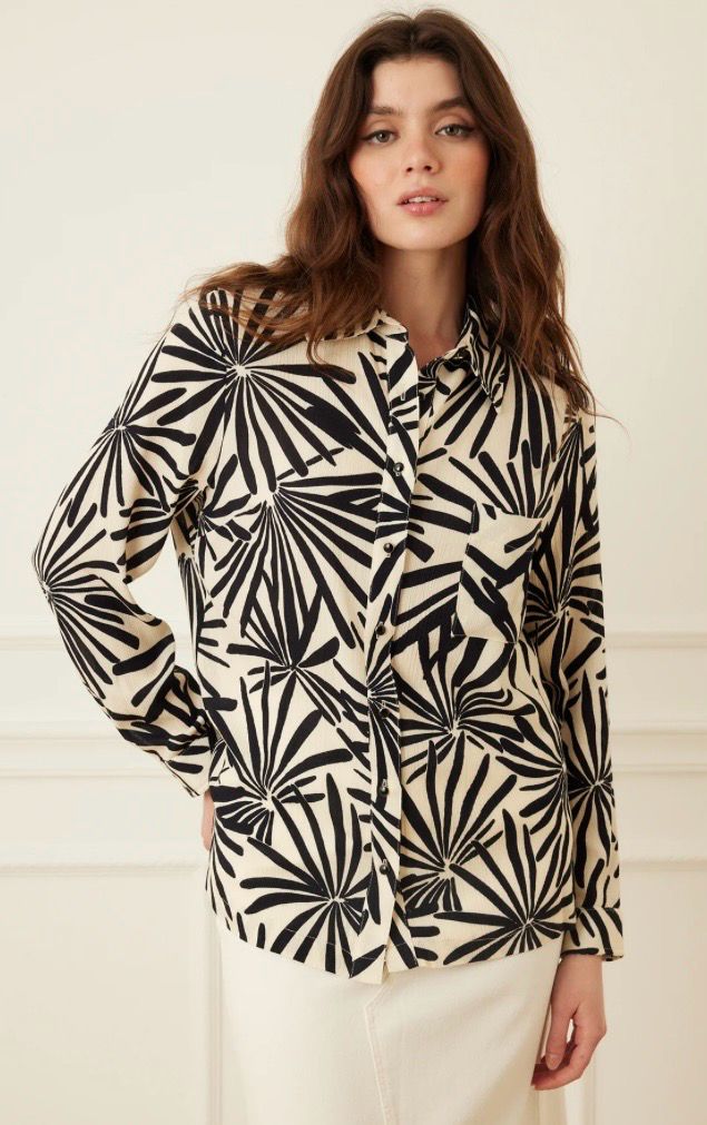 Chemise boutonnée imprimé fleuri