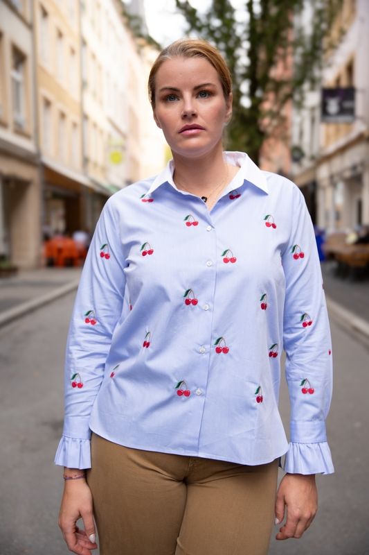 Chemise imprimée cerises