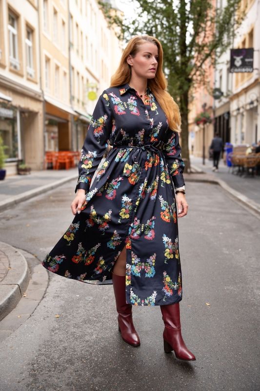 Robe longue fleurie