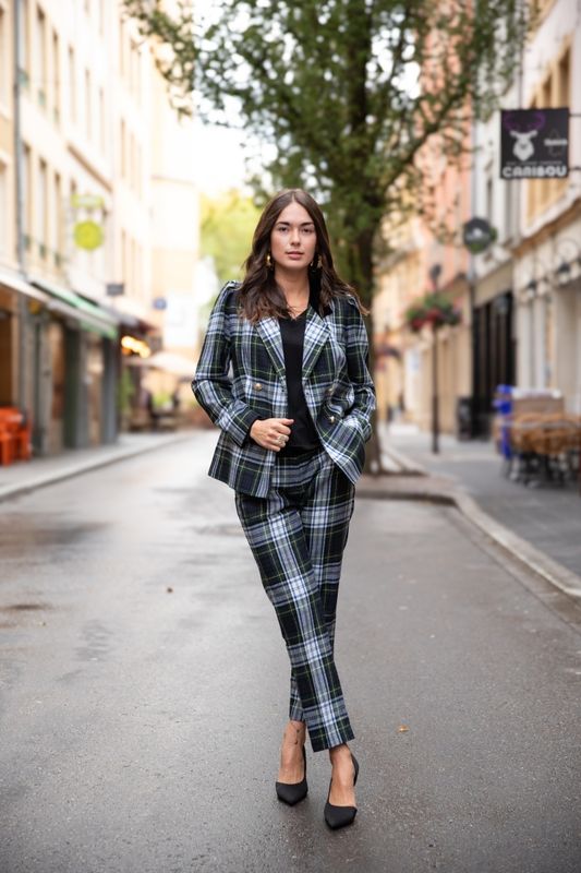 Pantalon motif écossais