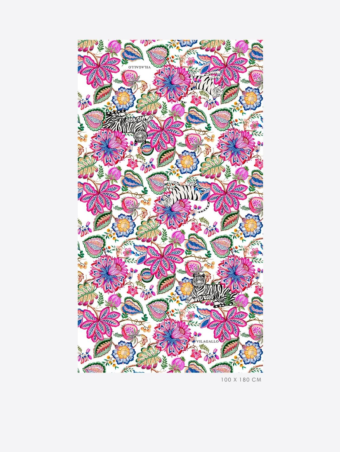 Foulard à motifs animaux et végétaux