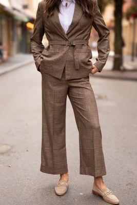 Pantalon droit prince de galles