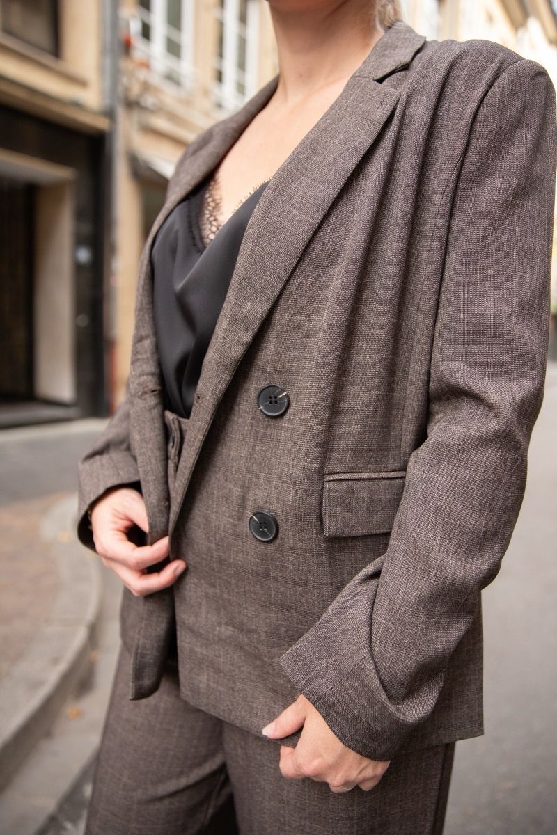 Veste de costume droite prince de galles