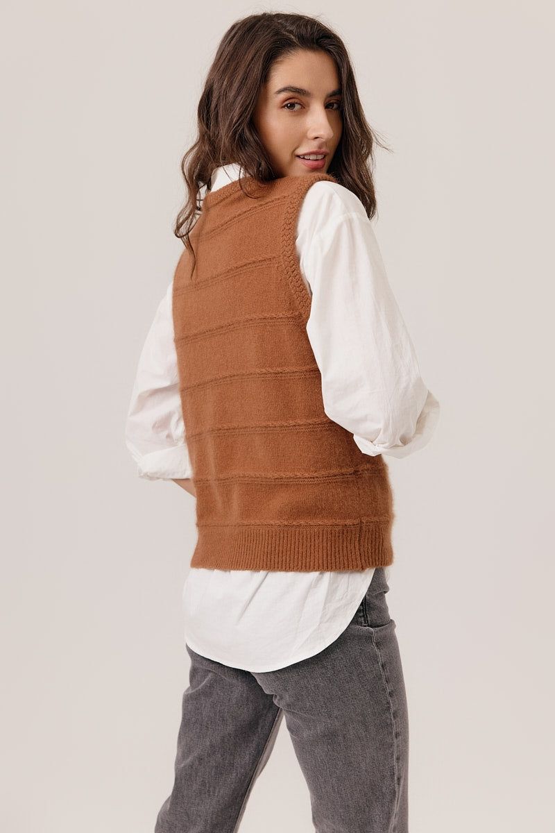 Gilet maille sans manches